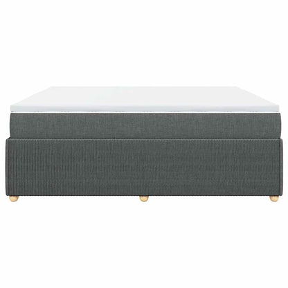 Boxspringbett mit Matratze Dunkelgrau 180x200 cm Stoff
