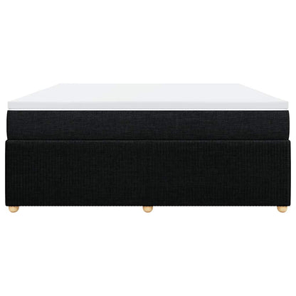 Boxspringbett mit Matratze Schwarz 180x200 cm Stoff