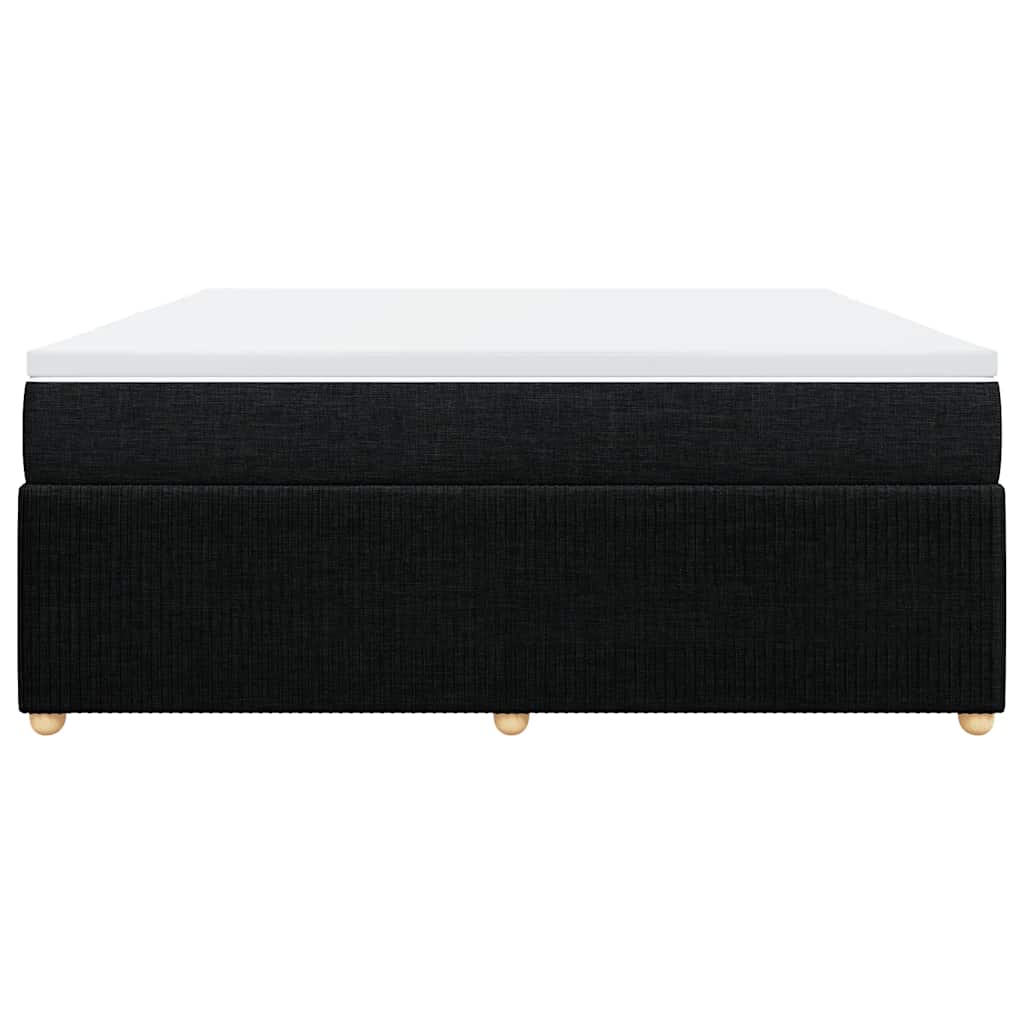 Boxspringbett mit Matratze Schwarz 180x200 cm Stoff
