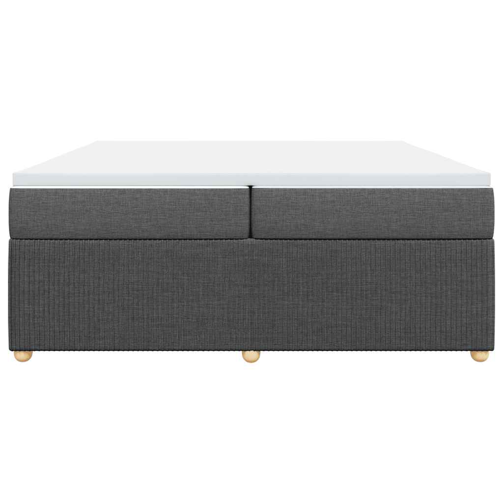 Boxspringbett mit Matratze Dunkelgrau 200x200 cm Stoff