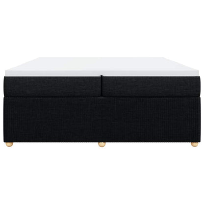 Boxspringbett mit Matratze Schwarz 200x200 cm Stoff