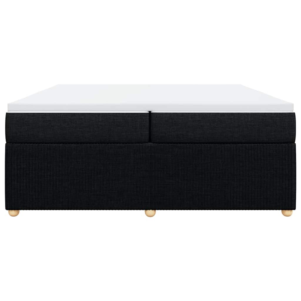 Boxspringbett mit Matratze Schwarz 200x200 cm Stoff
