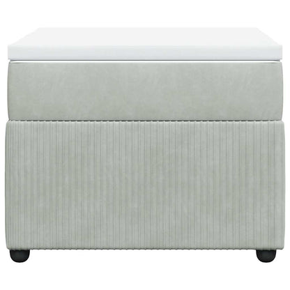 Boxspringbett mit Matratze Hellgrau 90x190 cm Samt