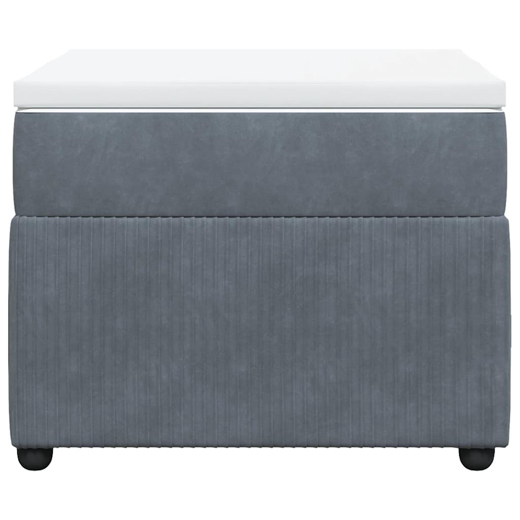 Boxspringbett mit Matratze Dunkelgrau 90x190 cm Samt