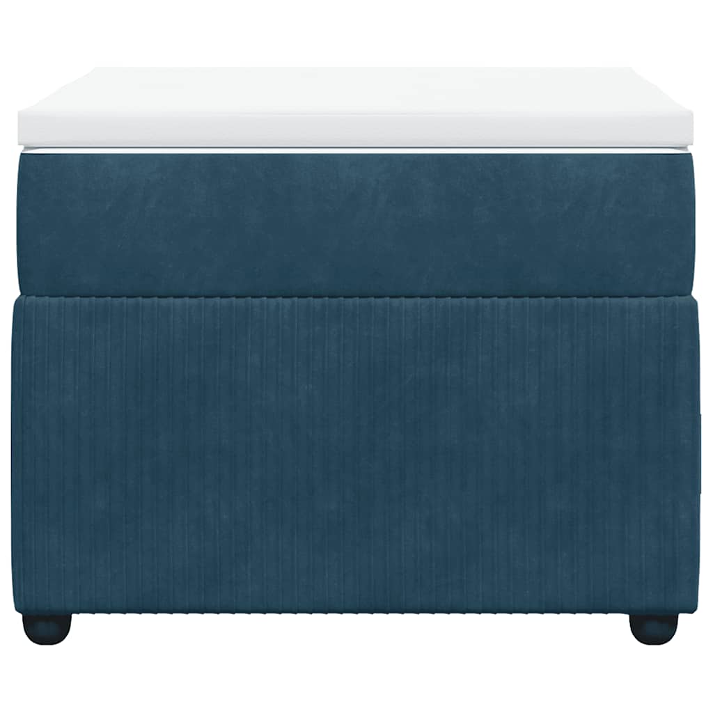 Boxspringbett mit Matratze Dunkelblau 90x190 cm Samt
