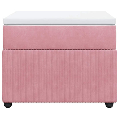 Boxspringbett mit Matratze Rosa 90x200 cm Samt