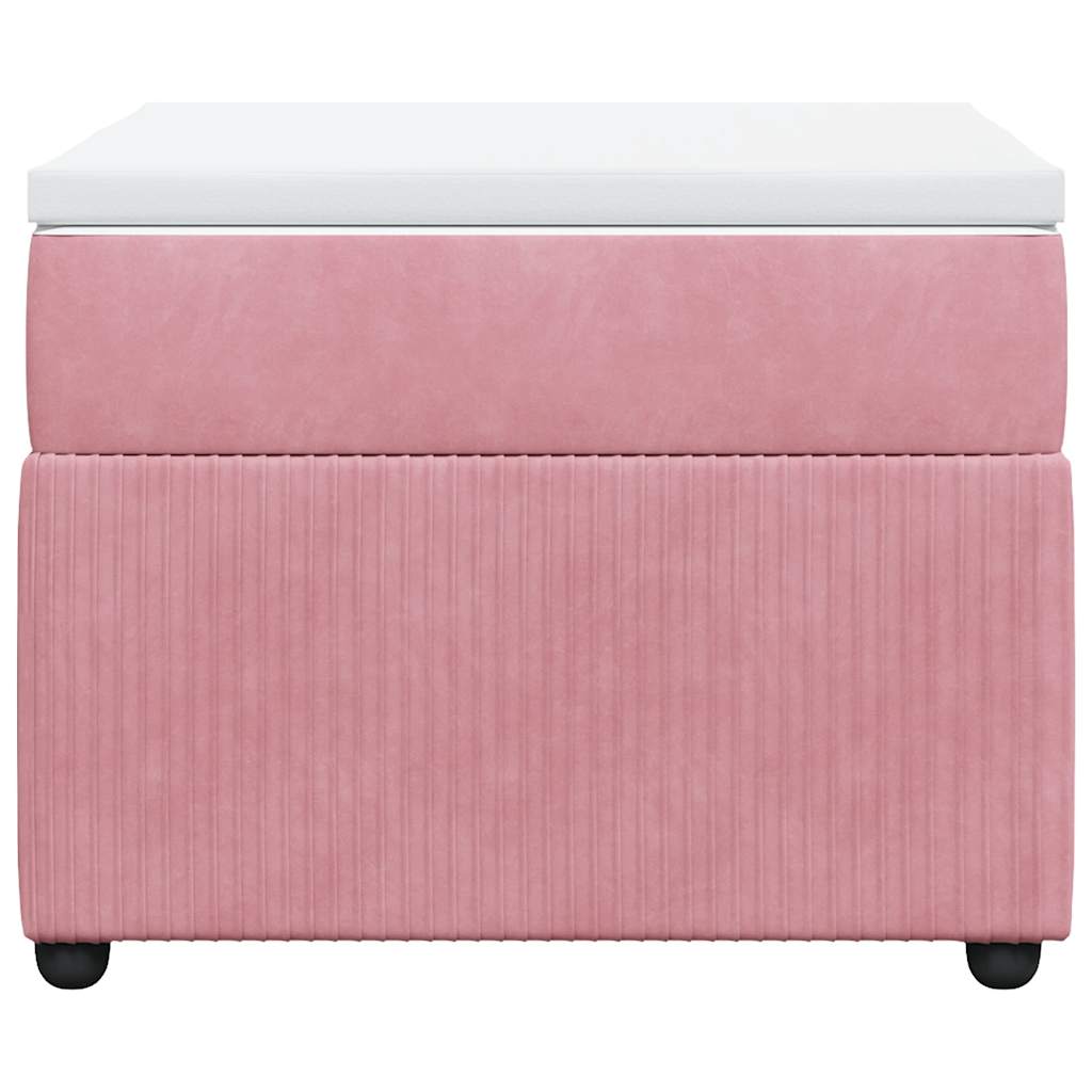 Boxspringbett mit Matratze Rosa 90x200 cm Samt