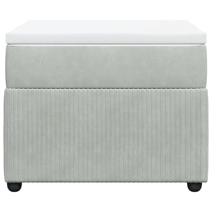 Boxspringbett mit Matratze Hellgrau 100x200 cm Samt