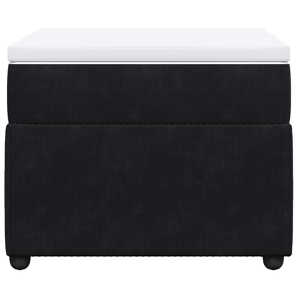 Boxspringbett mit Matratze Schwarz 100x200 cm Samt