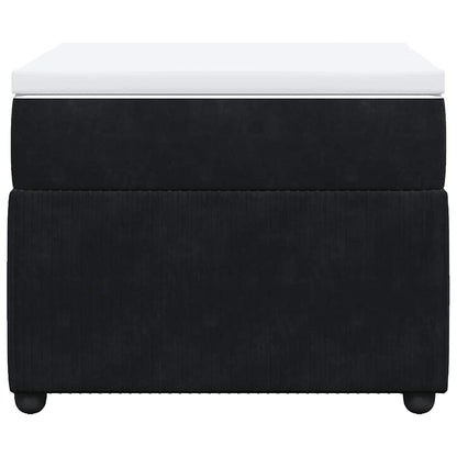 Boxspringbett mit Matratze Schwarz 100x200 cm Samt