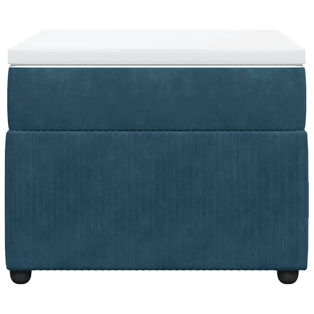 Boxspringbett mit Matratze Dunkelblau 100x200 cm Samt