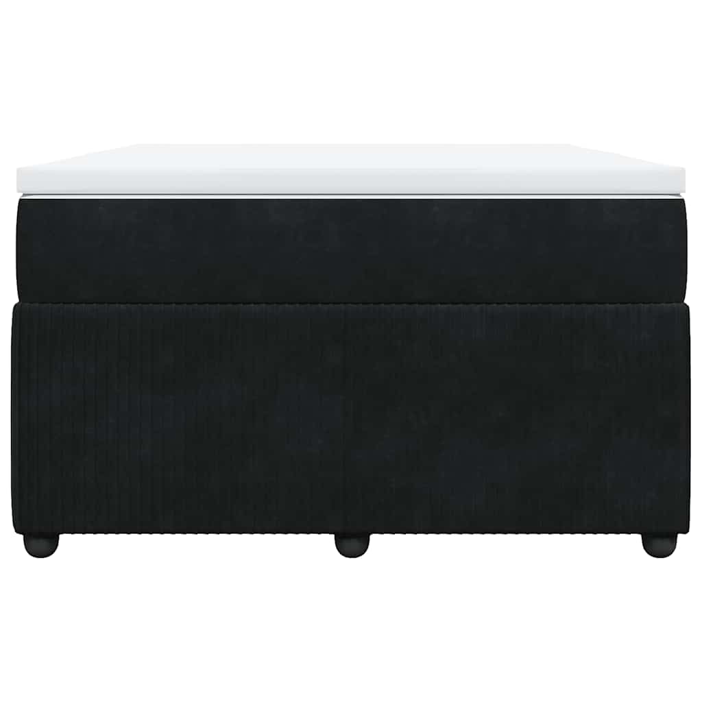 Boxspringbett mit Matratze Schwarz 120x190 cm Samt