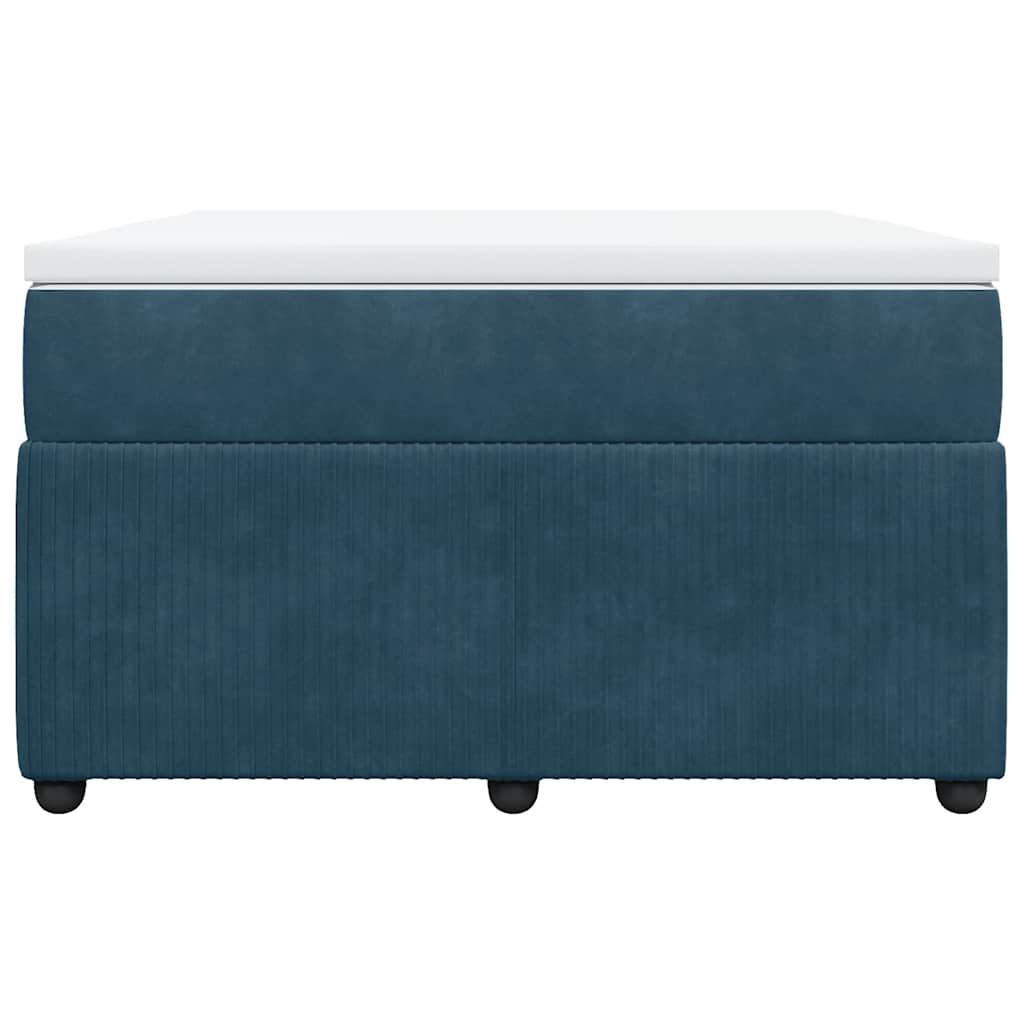 Boxspringbett mit Matratze Dunkelblau 120x190 cm Samt