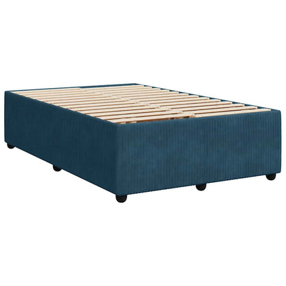 Boxspringbett mit Matratze Dunkelblau 120x190 cm Samt