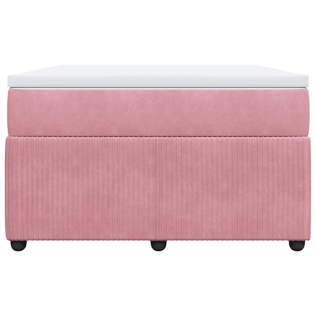 Boxspringbett mit Matratze Rosa 120x190 cm Samt