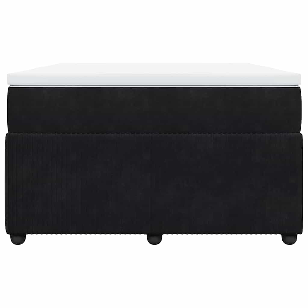 Boxspringbett mit Matratze Schwarz 120x200 cm Samt