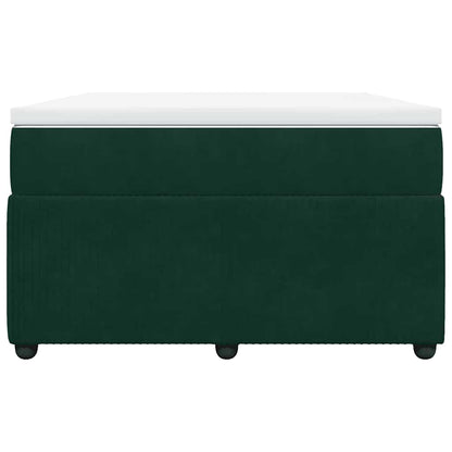 Boxspringbett mit Matratze Dunkelgrün 120x200 cm Samt
