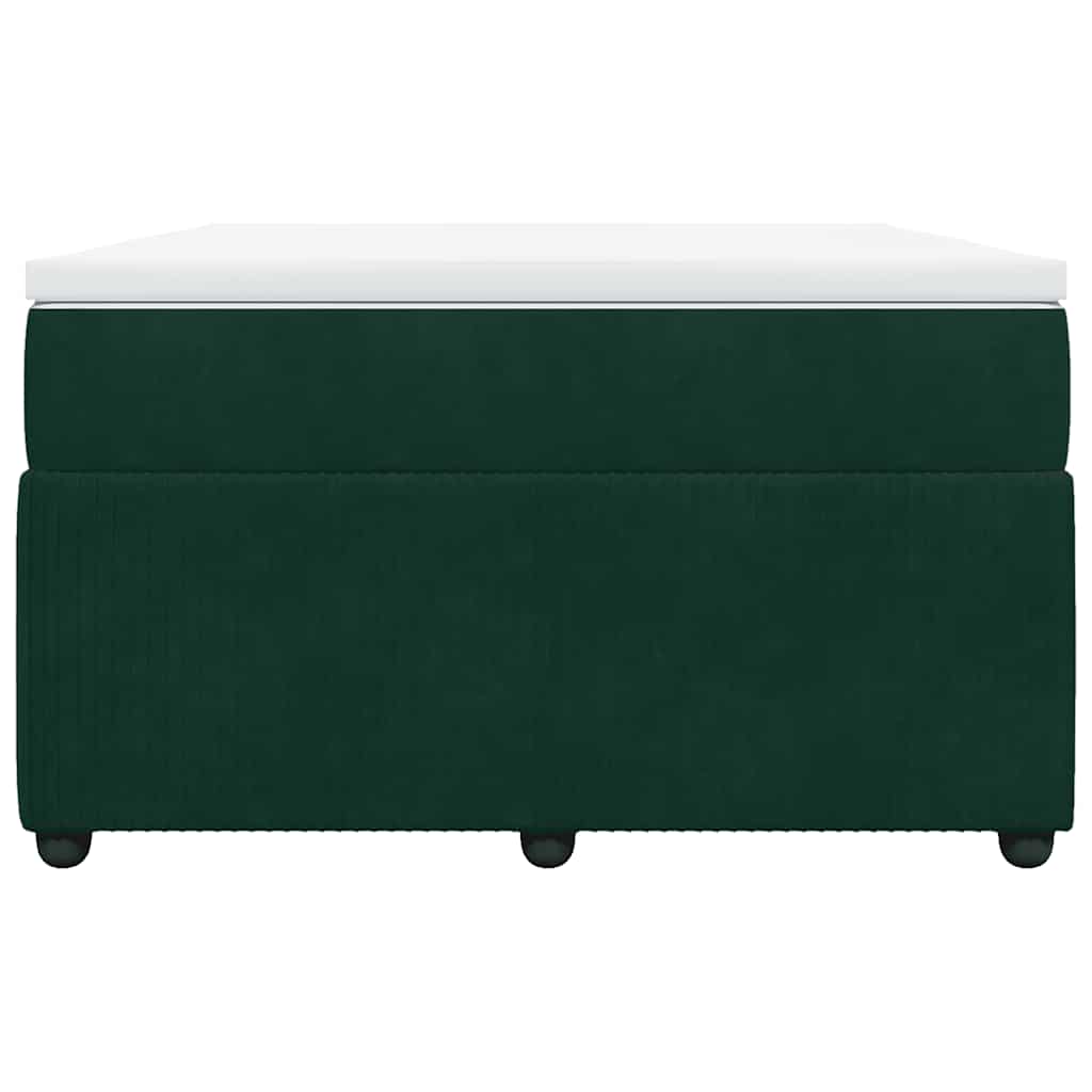 Boxspringbett mit Matratze Dunkelgrün 120x200 cm Samt