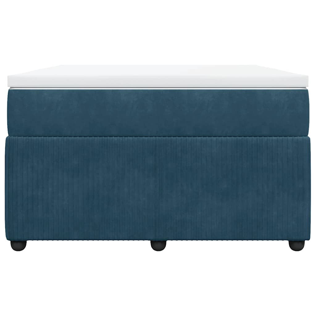 Boxspringbett mit Matratze Dunkelblau 120x200 cm Samt
