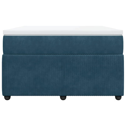 Boxspringbett mit Matratze Dunkelblau 120x200 cm Samt