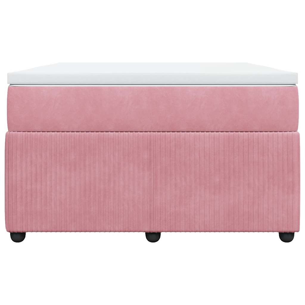 Boxspringbett mit Matratze Rosa 120x200 cm Samt