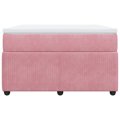 Boxspringbett mit Matratze Rosa 120x200 cm Samt