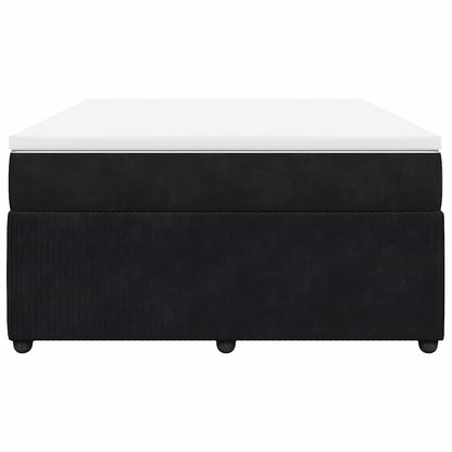 Boxspringbett mit Matratze Schwarz 140x190 cm Samt