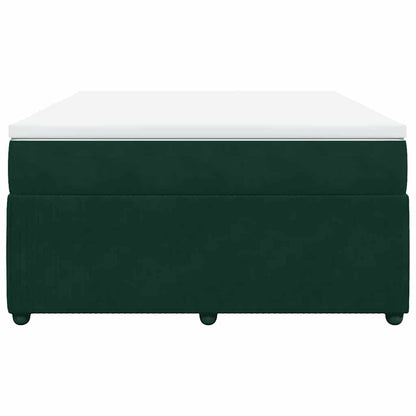 Boxspringbett mit Matratze Dunkelgrün 140x190 cm Samt