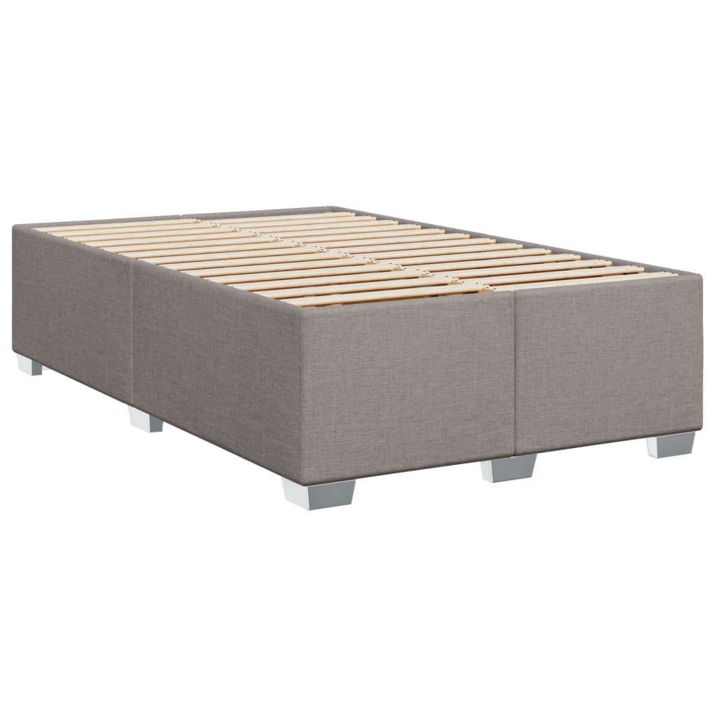 Box spring bed with mattress taupe 90x190 cm fabric