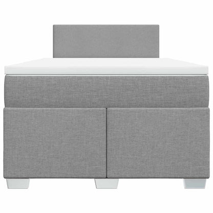 Boxspringbett mit Matratze Hellgrau 120x190 cm Stoff