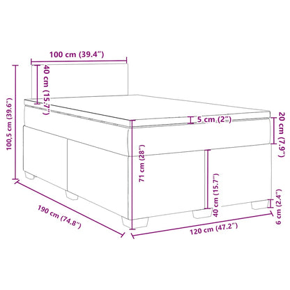 Boxspringbett mit Matratze Taupe 120x190 cm Stoff