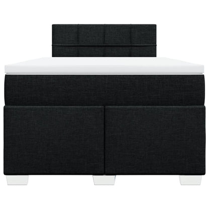 Boxspringbett mit Matratze Schwarz 120x190 cm Stoff
