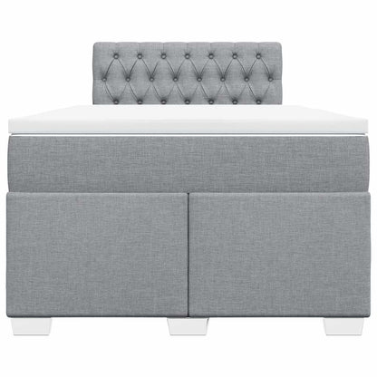 Boxspringbett mit Matratze Hellgrau 120x190 cm Stoff