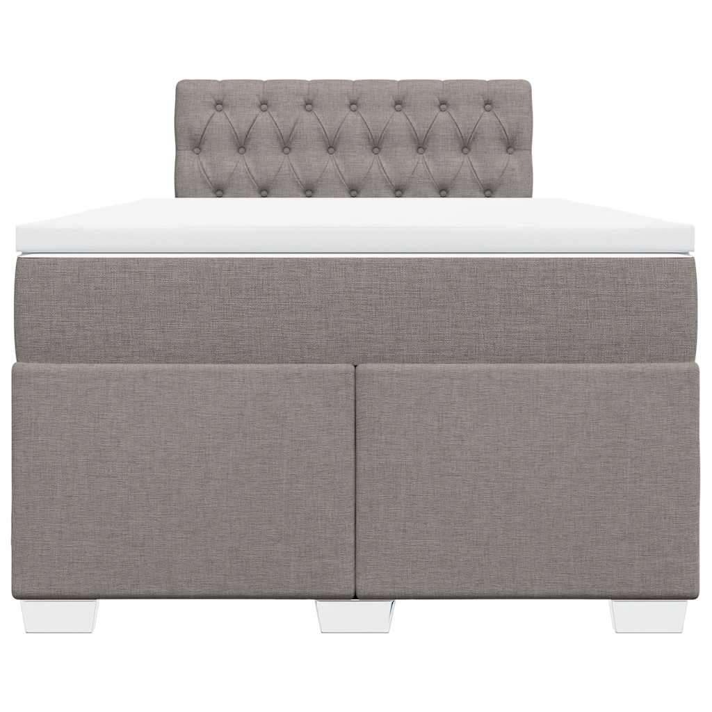 Boxspringbett mit Matratze Taupe 120x190 cm Stoff
