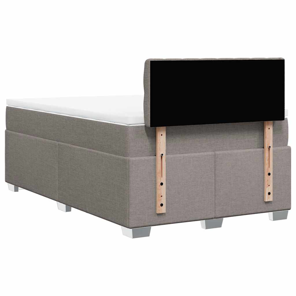 Boxspringbett mit Matratze Taupe 120x190 cm Stoff