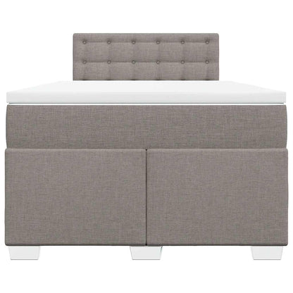 Boxspringbett mit Matratze Taupe 120x190 cm Stoff
