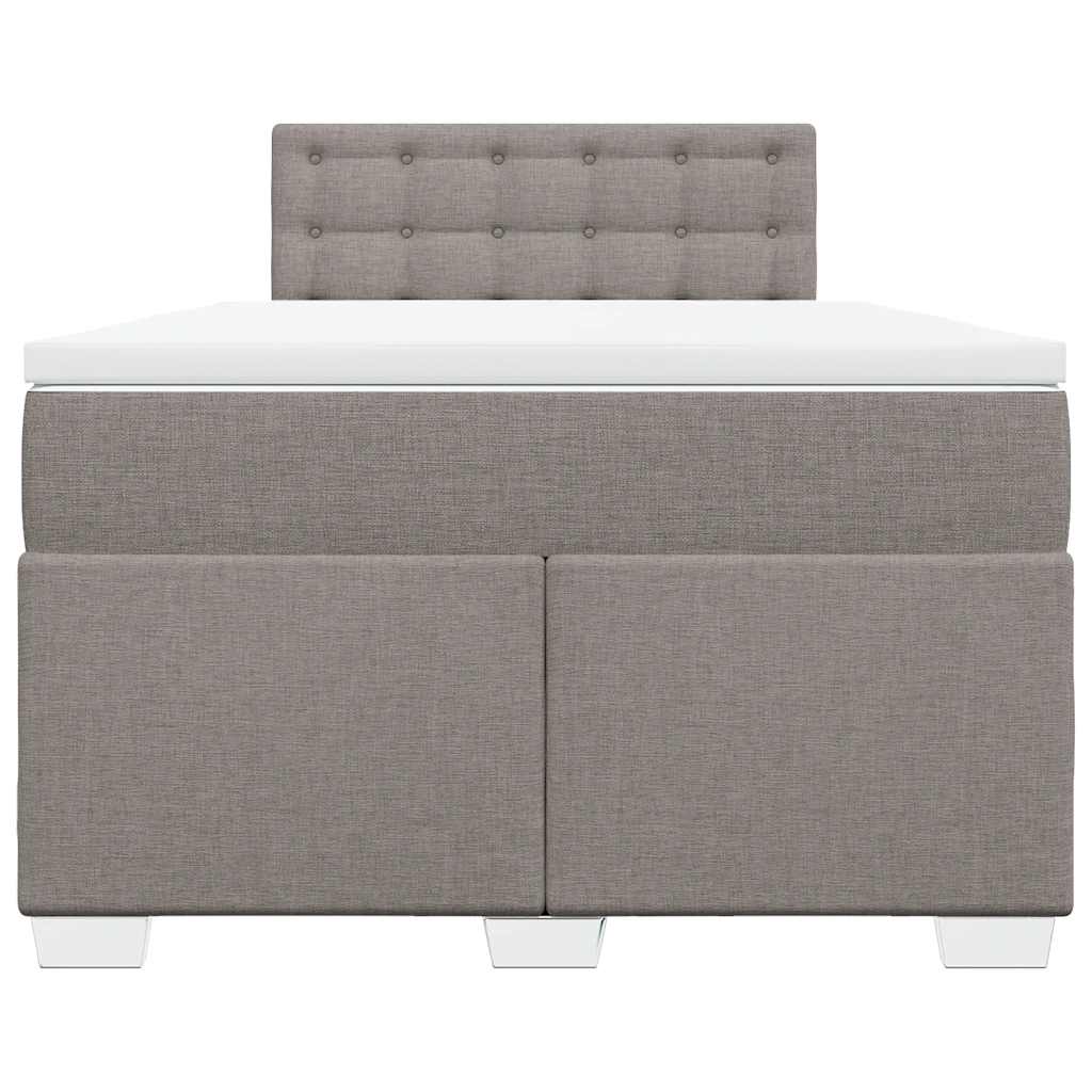 Boxspringbett mit Matratze Taupe 120x190 cm Stoff
