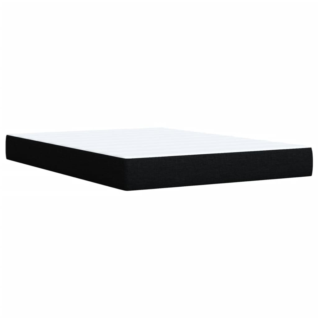 Box spring bed with mattress black 160x200 cm fabric