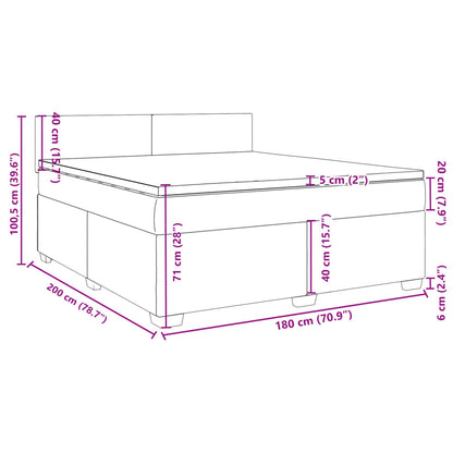 Boxspringbett mit Matratze Taupe 180x200 cm Stoff