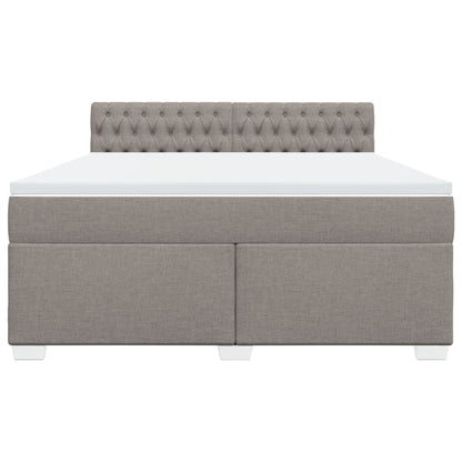Boxspringbett mit Matratze Taupe 180x200 cm Stoff