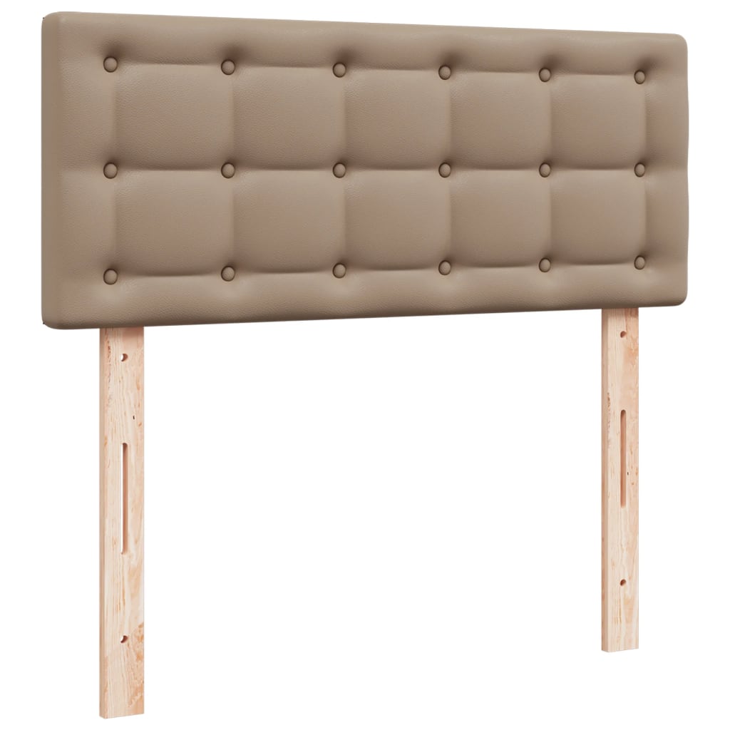 Boxspringbett mit Matratze Cappuccino-Braun 90x190cm Kunstleder