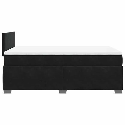Boxspringbett mit Matratze Schwarz 120x190 cm Samt