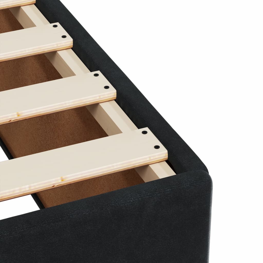 Box spring bed with mattress black 160x200 cm velvet