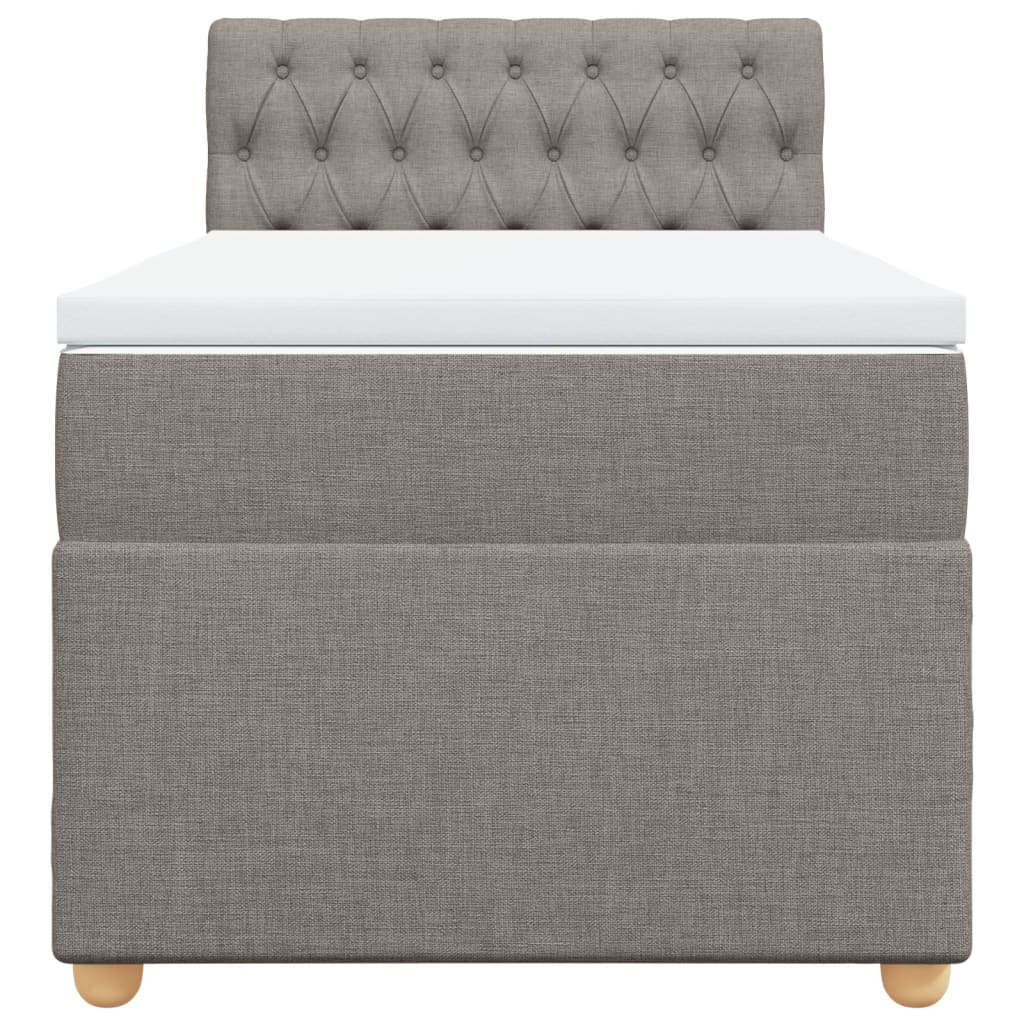 Boxspringbett mit Matratze Taupe 80x200 cm Stoff