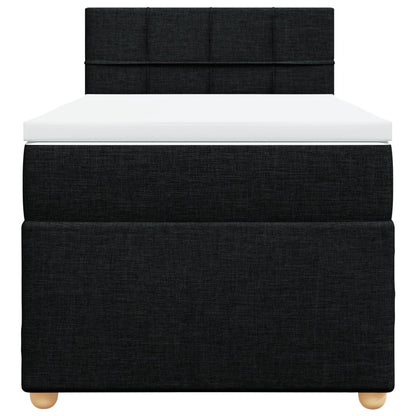 Boxspringbett mit Matratze Schwarz 90x190 cm Stoff