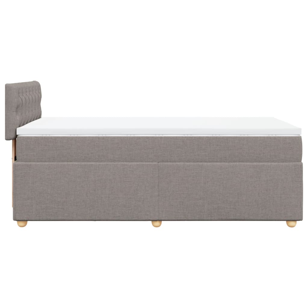 Boxspringbett mit Matratze Taupe 90x190 cm Stoff