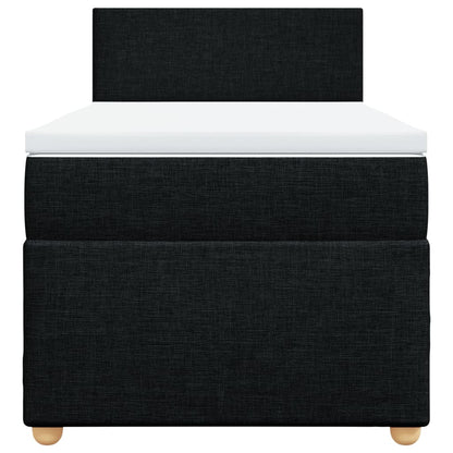 Boxspringbett mit Matratze Schwarz 100x200 cm Stoff