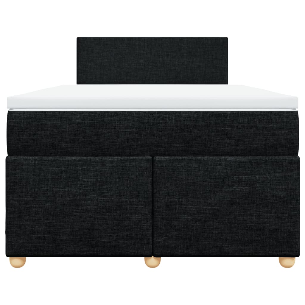 Boxspringbett mit Matratze Schwarz 120x190 cm Stoff