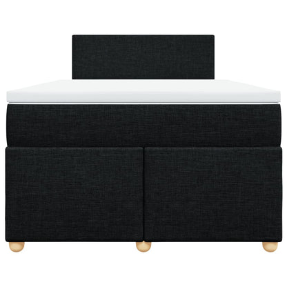 Boxspringbett mit Matratze Schwarz 120x190 cm Stoff