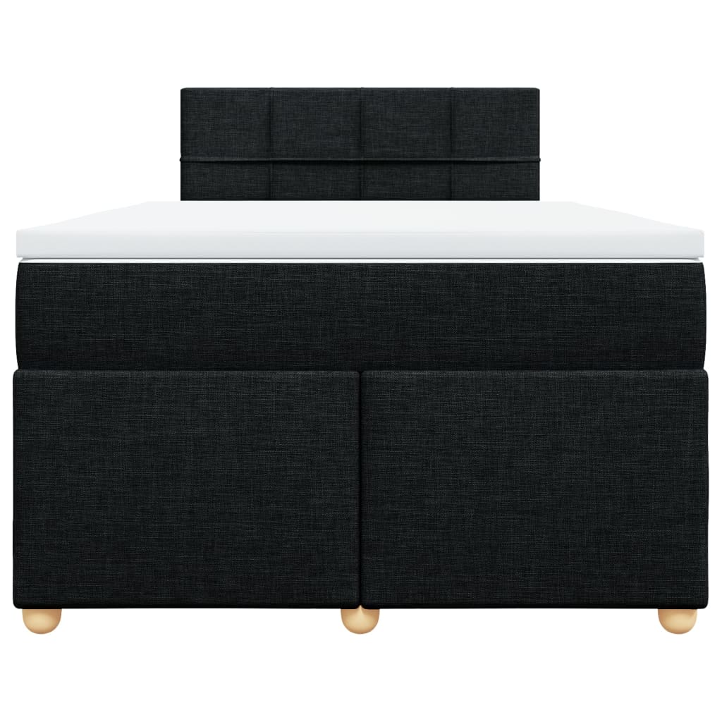 Boxspringbett mit Matratze Schwarz 120x190 cm Stoff